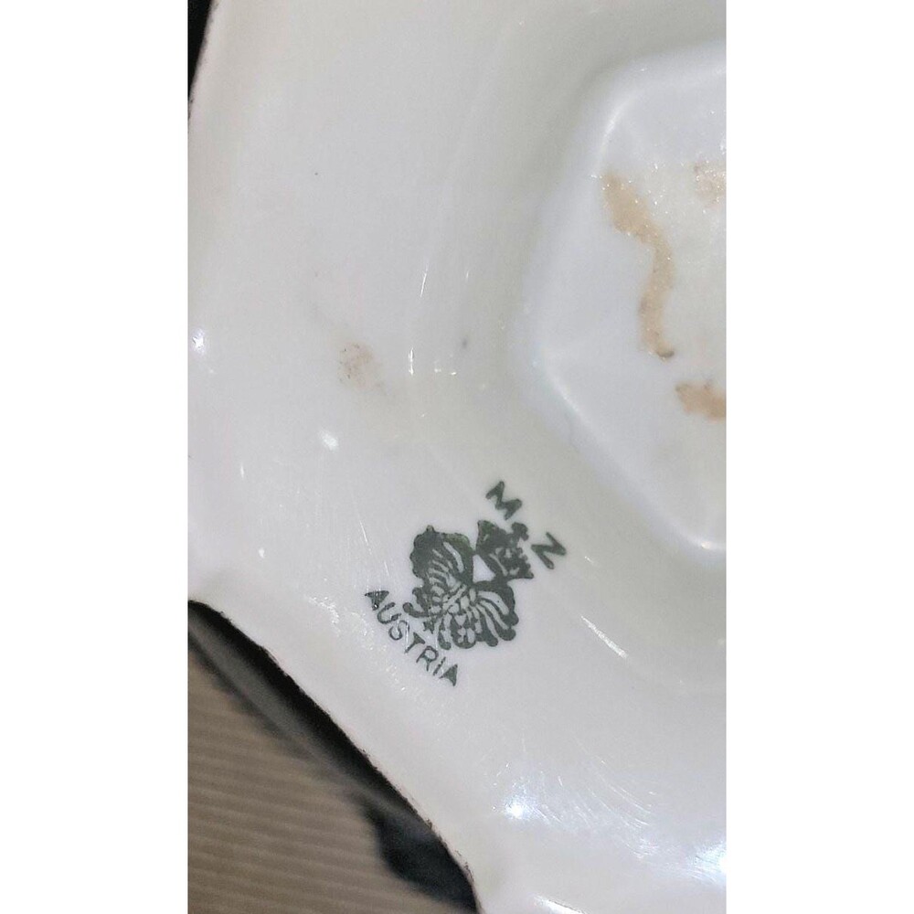 Antique Moritz Zdekauer MZ Altrohlau, Austria Fine Porcelain Pedestal Bowl artsy - Picture 5 of 16
